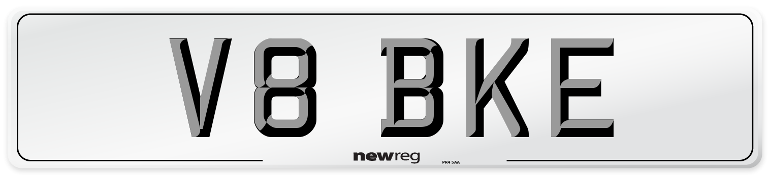 V8 BKE Number Plate from New Reg